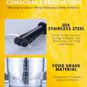 MegaWise Pro Titanium Reinforced 5-in-1 Immersion Hand Blender, Powerful 400W with 80% Sharper Blades, 12-Speed Corded Blender, Including 500ml Chopper, 600ml Beaker, Whisk and Milk Frother (Black)