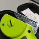 Cordless Electric Scissors: 4V Rechargeable Rotary Cardboard Cutter, 3000mAh Battery, with LED Light, 2 Blades, Box Cutter for Fabric Carpet Carton Plastic Leather Cloth (Green)