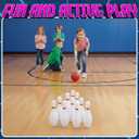 Kids Bowling Set - 10 White Plastic Pins & 2 Lightweight Bowling Balls - Family Fun Indoor & Outdoor Toddler Bowling Set Game for Boys & Girls, Educational & Active Play Toy, Birthday Gift Ages 3+