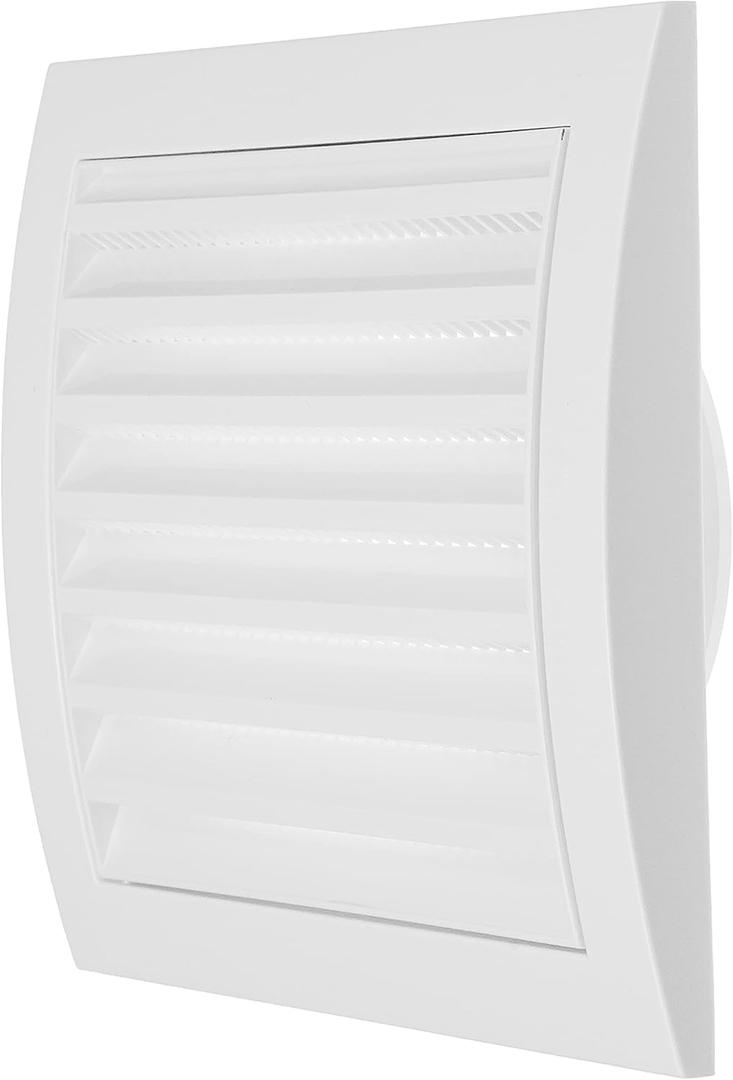 White Exhaust Hood Vent 4'' Inch with Built-in Pest Guard Screen, White, Air Vent Cover, HVAC Exhaust Vent Duct Cover, Exhaust Cap