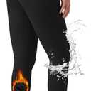 Willit Women's Fleece Lined Leggings Water Resistant Winter Pants Thermal High Waisted Yoga Hiking Running Tights Pockets (Large, Black)