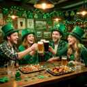 Yungyan 12 Pcs St. Patrick's Day Serving Trays 13 x 9 Inch Large Shamrock Food Trays Platters Paper Candy Dishes for St. Patrick's Day Party Wedding Engagement Party Serving Food Snack Cookies Dessert