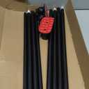 KAMANINA No Drill Curtain Rods for Windows 32 to 58 Inches, 5/8 Inch Renter Friendly Curain Rod 2 Pack Adjustable Drapery Rod with 3M Adhesive Brackets without Drilling, Black