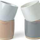 famiware Coffee Mugs for 4, 13 oz Mug Set, Dringking Cup with Handle for Coffee, Tea, Cocoa, Milk, Milkyway serise, Multi-color