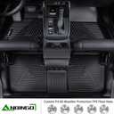 ANBINGO Floor Mats & SeatBack Cargo Liner for Mazda CX90 2024 2025 2026/6 Passenger / 2nd Row with Bucket Seat or Captain Seat / (50/50 Velcro Tape Fixed Backmats) TPE 3 Rows Waterproof Car Mat