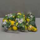 3 Pcs 5.74 ft Artificial Lemon Garland Lemon Vines Garland with Greenery Fake Fruit Party Decoration with Battery Powered Light for Home Door Wall Mantel Wedding Kitchen Table (Stylish Style)