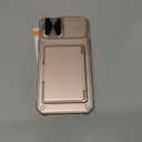 BXYJY for iPhone 12 Pro Max & 13 Pro Max Case Wallet with Card Holder (45 Cards), Military Grade Drop, Slide Camera Cover, Shockproof Heavy Duty Men Women Phone Case for iPhone 12 Pro Max, Rose Gold