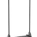 Rolling Garment Rack - Retractable Clothes Rack with Hanging Rods, Lockable Wheels and Bottom Storage Shelf - Sturdy Coat Rack, Freestanding Clothing Organizer for Bedroom, Laundry & Closet