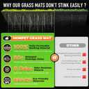 Hompet Dog Grass Pad with Tray Large, 46.8"x29", 2 Reusable Artificial Turf for Dogs Potty, Waterproof Non-Slip Washable Pee Pads, Quickly Absorbency Portable Dog Litter Box for Indoor/Outdoor Use