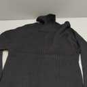 PALINDA Women's Ribbed Turtleneck Fitted Long Sleeve Shirts Basic Thermal Layering Tops (Medium, Black)