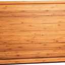 Allsum Bamboo Cutting Boards for Kitchen, 1" Extra Thick Wood Butcher Block, Heavy Duty Wooden Chopping Block, Charcuterie Boards & Cheese Platter