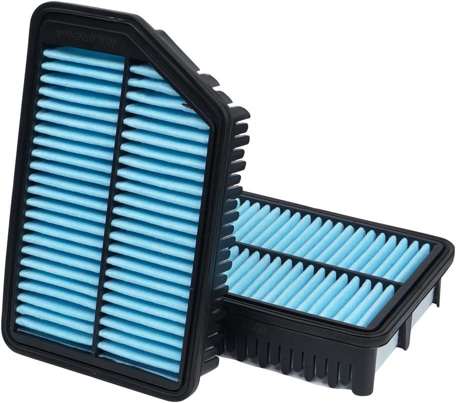 2-Pack Engine Air Filter Fits for Elantra (2011-2016), Forte (2014-2018) Air Filter Replacement 28113-3X000, 28113-4V100 Car Accessories