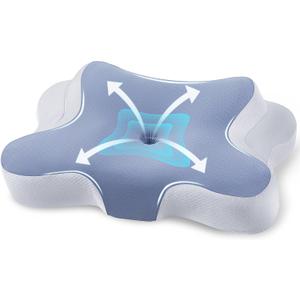 A-Pce PKBD Cervical Pillows for Sleeping,Ergonomic Orthopedic Neck Support Pillow,Memory Foam Pillow with Removable Pillowcase for Side,Back, Stomach Sleepers, Blue