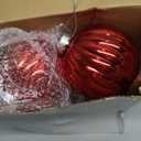 4 Inches Large Christmas Ornaments Shatterproof Christmas Ball Ornaments Giant Xmas Tree Decoration Decorative Hanging Mercury Balls for Party, Home, Holiday (Red,6pc)