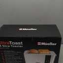 Mueller UltraToast Full Stainless Steel Toaster 4 Slice, Long Extra-Wide Slots for Bagels and Waffles, 6 Browning Levels, LED Display, Cancel/Defrost/Reheat Functions & Removable Tray, Kitchen Gadgets