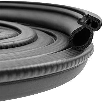 DGSL Car Weather Stripping, 20Ft Automotive Door Seal Strip with Side Bulb Rubber Seal for Cars, Boats, Trucks, RVs