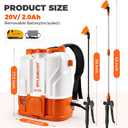 Battery Powered Backpack Sprayer 3.2 Gallon, 100 PSI Electric Backpack Sprayer, Compatible with DeWalt 20V Battery, 0.9 GPM High Flow Garden Sprayer with 2 Wands & 5 Nozzles for Lawn Yard