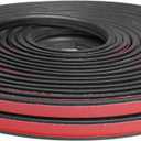 Car Door Seal Strip, 39.3 Feet Long Self Adhesive Auto Rubber Door Weather Stripping Draft Seal Strip with Double Hole, Auto Weather Stripping Edge Protector for Car Window and Door, Engine Cover