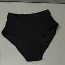 OVRUNS Period Swimwear Leakproof Bikini Brief Bottoms Waterproof Menstrual Swim Bottoms for Teens, Girls, Women Black XS