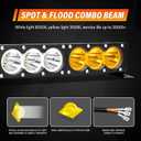 AUXTINGS 49 inch Single Row Dual Color LED Light Bar 270W Off Road Light Bar White Amber Combo LED Work Light Truck UTV 4x4 Cars SUVs ATVs Boats Fog Driving Light with Wiring Harness kit