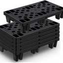 6pcs Plastic Pallets for Basement Storage Lightweight Waterproof Floor Pallets with Breathable Grids Applicable to Indoor and Outdoor, Garages and Kitchen(6pcs-11.8 * 19.7 * 3.9in)