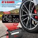 R8 Tire Inflator Portable Air Compressor, DC 12V Air Compressor Portable with Large Dual Digital Screen, 3X Faster Inflation Air Pump for Car, Bike, Ball, Motor (Red)
