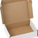 10 Pack 7"x5"x2" inch Small Shipping Boxes White Corrugated Cardboard Box for Small Business, Mailer, Shipping, and Packing