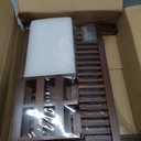 HBlife Dish Rack,Teak Folding 2-Tier Collapsible Drainer Dish Drying Rack with Utensils Flatware Holder Set (Dish Rack with Utensil Holder)