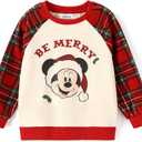 Disney matching sweatshirt Stitch Mickey Spiderman print long sleeve winter Christmas loose L