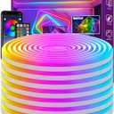 AILBTON 100Ft Neon Rope Lights,Flexible Led Rope Lights Control with App/Remote,Multiple Modes Music Sync Gaming RGB Led Neon Lights for Bedroom Outdoor