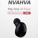 Single Bluetooth Earpiece10 Hrs Playtime, Wireless Headphone, Mono Headset Hands-Free Car Earphone, Cell Phone Bluetooth Earbud for Smart Phones PC TV Audiobook (Black)