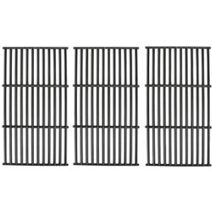 Uniflasy Cast Iron Grill Grate fit Chargriller 1733 Smokin' Champ Charcoal Grill Horizontal Smoker Grates,Cooking grate Replacement Parts for Chargriller Set of 3