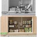 NETEL Under Sink Organizers and Storage, 2 Tier Expandable Under Cabinet Organizer Shelf with 4 Baskets and 4 Panels, Expandable Shelf for Cupboard, Kitchen, Bathroom, Shoe Storage Rack