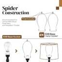 Lamp Shades Set of 2, Drum Lamp shadesFits Harp-Style Bedside & FloorEasy Assembly(Ships Rolled Flat) (White - Medium)