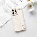 NITITOP Compatible with iPhone 13 Pro Max Case Cute Rose Floral Flower for Women Girls with Wrist Adjustable Hand Strap Kickstand Grip Holder Soft TPU Slim Protection Phone Cover - White