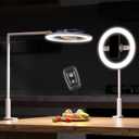 Ring Light with Overhead Phone Mount, 10" Selfie Light with Stand and Phone Holder for Video Recording, Desk Overhead Tripod for Content Creators, TikTok, YouTube, Zoom Meeting, Live Streaming