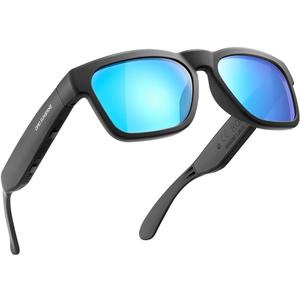 OhO Smart Glasses,Polarized Sunglasses with Bluetooth Speaker,Athletic/Outdoor UV Protection and Voice Control,Unisex(Mirror Blue Lens)