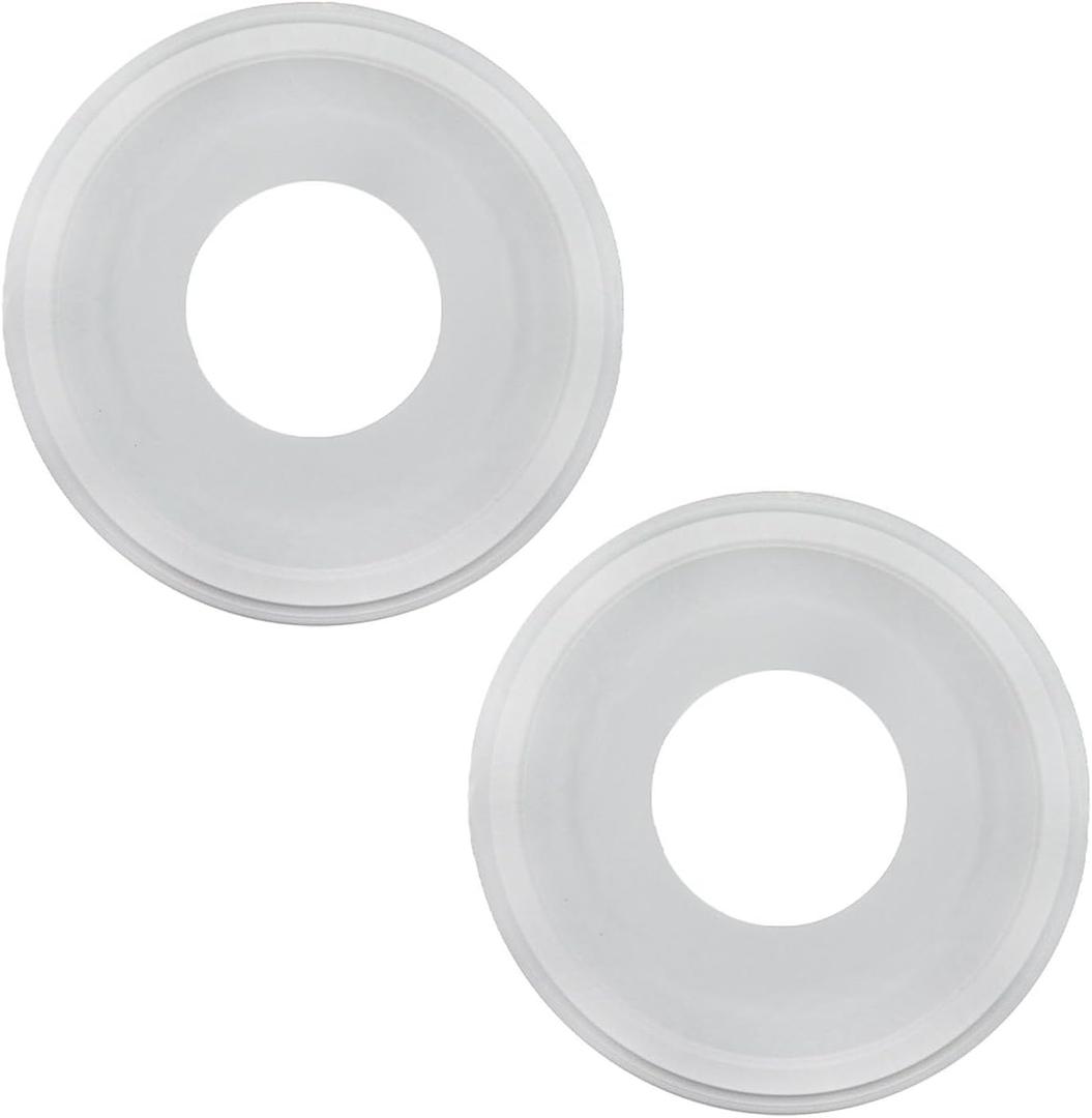 2 Pieces Molded PU Ceiling Medallion,Ceiling Light Cover Plate,Hole Cover for Light Fixtures and Ceiling Fans, 9.8"OD x 4"ID x 0.94"P (Fits Canopies up to7-1/4"),White