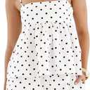 Polka Dot 2 Piece Sets for Women Summer Lounge Sleeveless Peplum Top Shorts Set Vacation Beach Matching Outfits Size M