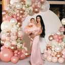 Dusty Pink Balloon Arch Kit 126 Pcs Retro Blush Pink and Metallic Rose Gold Balloon Arch Garland Kit for Wedding Birthday Baby Shower Gender Reveal Bridal Decorations