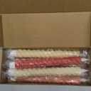 Baquler 6 Pcs Valentine Pastel Pink Flameless Taper Candle Twisted LED 9.65 Inch Taper Candles Battery Operated Spiral Candlesticks for Valentine Wedding Birthday Home Party Holiday Dinner Fireplace