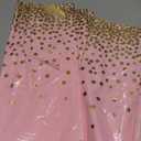 Breling 8 Pack Pink and Gold Disposable Plastic Tablecloths and Satin Table Runner Set, 54 x 108 Inch Tablecloth, 12 x 108 Inch Table Runners for Wedding Graduation Birthday Baby Shower