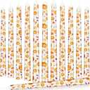 12 Pcs Thanksgiving Candles 10 Inch Tall Pumpkin Candles Set for Thanksgiving Dinner Party Table Decorations