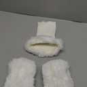 Tahonuss Women Faux Fur Leg Warmers Plush Leg Boot Covers Short Furry Fuzzy Boot Socks Topper Girls Winter Knitted Foot Cuffs (One Size, White)