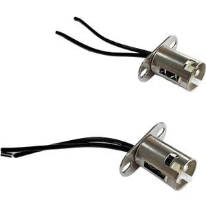 Augeny 2PCS Car Light Bulb Socket, BAY15D LED Bulb Light Lamp Socket Adapter, 1157 Light Bulb Socket Holder with Wire Connector, Automotive LED Bulb Socket for Car Truck (Short Bracket)