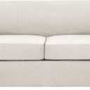 H.VERSAILTEX 3 Piece Stretch Sofa Covers for 2 Cushion Sofa Couch Covers for Living Room Sofa Slipcovers (Base Cover Plus 2 Seat Cushion Covers) Thicker Jacquard Fabric(Large Sofa, Ivory) (Medium-XL)