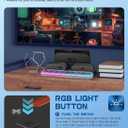 i-Blason Charging Dock Storage Base for Nintendo Switch 2 JoyCon Controllers [9 Game Card Slots] [Ambient Lighting] All-in-one Charging Station Storage Stand Organizer with USB Charging Cable (Black)