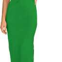 ANRABESS Women Summer One Shoulder Sleeveless Maxi Dress Cutout Sexy Bodycon Semi Formal Dinner Date Vacation Dresses (Small, Grass)