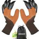 Pack of 3 HHSZZY Gardening Gloves with Claws, Waterproof, Breathable, for Digging Planting, Puncture Resistant, Best Gifts for Women.