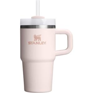 STANLEY Quencher H2.0 Tumbler with Handle and Straw 20 oz | Flowstate 3-Position Lid | Cup Holder Compatible for Travel | Insulated Stainless Steel Cup | BPA-Free | Rose Quartz 2.0